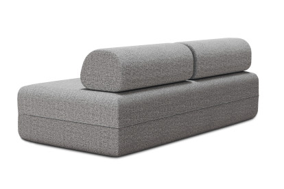 Canapé 3 places non convertible et modulable - Tissu tweed Gris