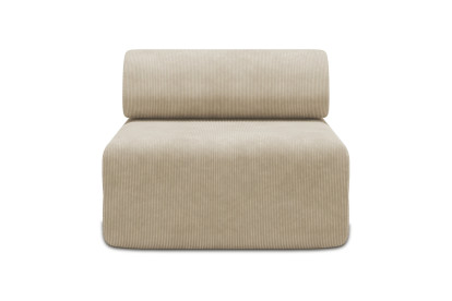 Fauteuil non convertible et modulable - Velours côtelé Beige