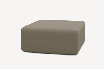 Pouf non convertible et modulable - Tissu lisse Taupe