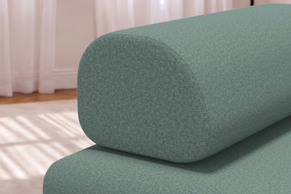 Canapé 3 places non convertible et modulable - Tissu lisse Vert