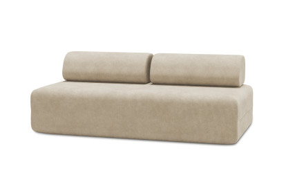 Canapé 3 places non convertible et modulable - Velours côtelé Beige