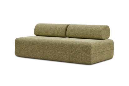 Canapé 3 places non convertible et modulable - Tissu tweed Vert