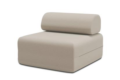 Fauteuil non convertible et modulable - Tissu lisse Beige