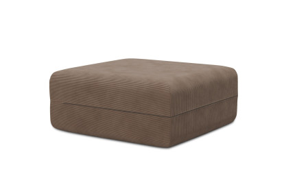 Pouf non convertible et modulable - Velours côtelé Taupe