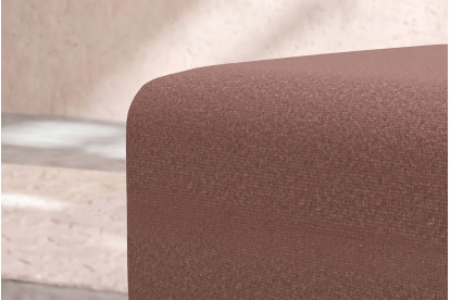 Canapé 3 places non convertible et modulable - Tissu lisse Terracotta
