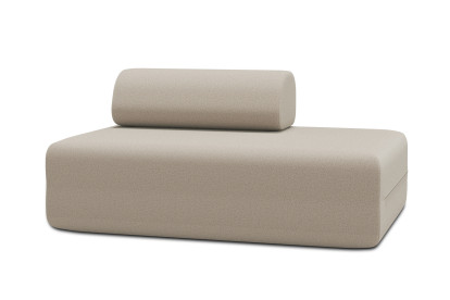 Canapé 2 places non convertible et modulable - Tissu lisse Beige