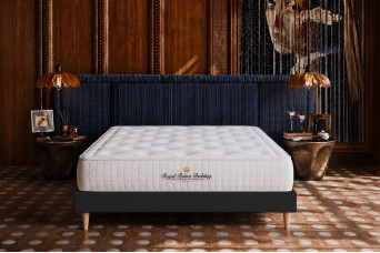 Ensemble Matelas Sommier 160x200 cm - Sommier Noir (déjà monté) - Buckingham