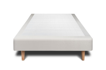 Sommier Tapissier 80x200 cm - H29 cm - Velours - Gris clair