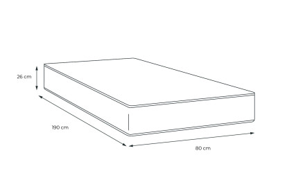 Matelas 80x190 cm Mémoire de forme - Vital Ergo