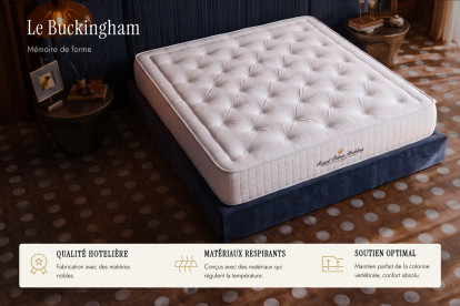 Matelas 200x200 cm Mémoire de forme - Buckingham
