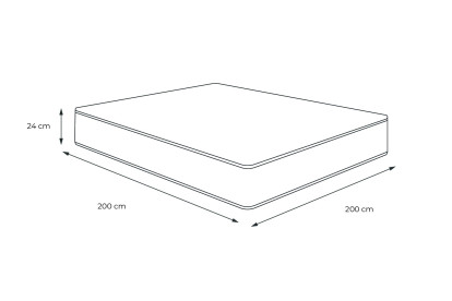 Matelas 200x200 cm Latex et mémoire de forme - Actilatex Morpho