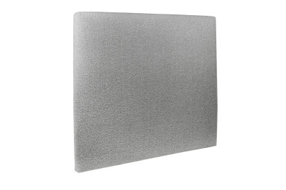 Lit coffre 140x190 cm avec Tête de lit tapissée - Tissu Bouclette Gris