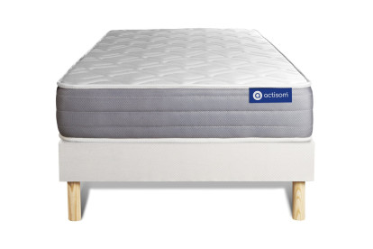 Ensemble Matelas Sommier 80x190 cm - Sommier Blanc (en kit) - Actiflex Dream