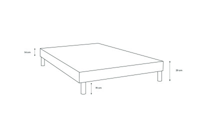 Lit 90x190 cm - Sommier à lattes H29 cm + tête de lit capitonnée - Tissu Bouclette Beige Clair