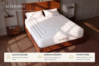 Matelas 140x190 cm Ressorts ensachés et Mémoire de forme - Lancaster