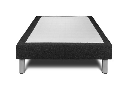 Ensemble Matelas Sommier 90x200 cm - Sommier Noir (déjà monté) - Vitalspring