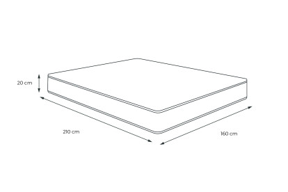 Matelas 160x210 cm Mémoire de forme - Actimemo Pur