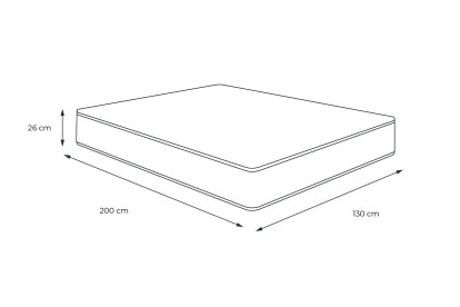Matelas 130x200 cm Mémoire de forme - Vital Ergo