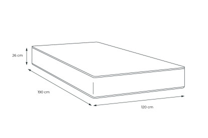 Matelas 120x190 cm Ressorts ensachés et Mémoire de forme - Vital Care
