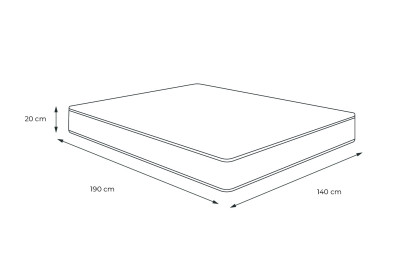 Matelas 140x190 cm Latex et mémoire de forme - Actilatex Touch