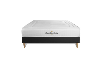 Ensemble Matelas Sommier 150x190 cm - Sommier Noir (en kit) - Nottingham