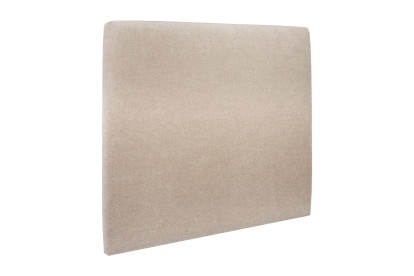 Lit 2x 100x200 cm - Sommier tapissier H29 cm + tête de lit tapissée - Tissu Toile natté Beige Brun