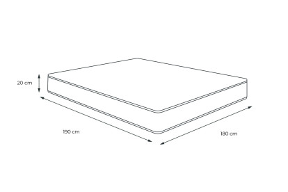 Matelas 180x190 cm Mémoire de forme - Nottingham
