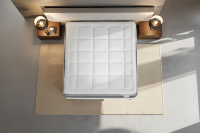 Ensemble Matelas Sommier 140x190 cm - Sommier Gris (déjà monté) - Trente PLUS