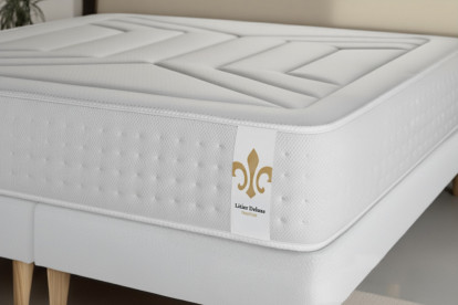 Ensemble Matelas Sommier 90x200 cm - Sommier Gris (en kit) - Vingt-Quatre