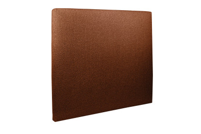 Lit coffre 140x190 cm avec Tête de lit tapissée - Tissu Bouclette Terracotta
