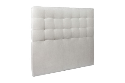 Lit 160x200 cm - Sommier tapissier H29 cm + tête de lit capitonnée - Tissu Velours Gris Clair
