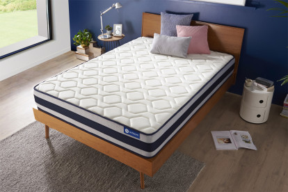 Matelas 200x200 cm Ressorts ensachés et Mémoire de forme - Actiflex Ergo