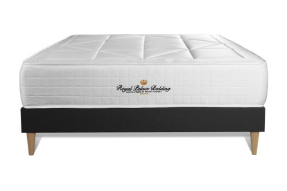 Ensemble Matelas Sommier 160x190 cm - Sommier Noir (en kit) - Windsor