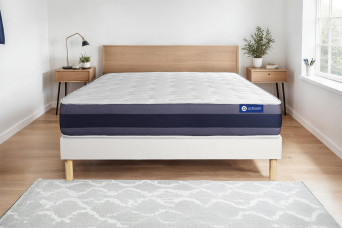 Ensemble Matelas Sommier 180x200 cm - Sommier Blanc (en kit) - Actilatex Morpho