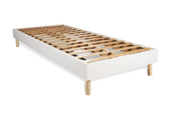 Ensemble Matelas Sommier 90x200 cm - Sommier Blanc (en kit) - Actilatex Form