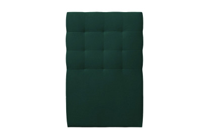 Lit 90x190 cm - Sommier à lattes H29 cm + tête de lit capitonnée - Tissu Velours Vert