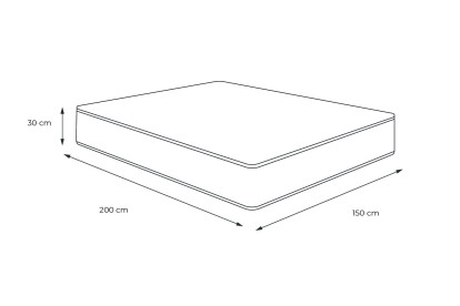 Matelas 150x200 cm Mémoire de forme - Buckingham