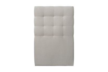 Lit 90x190 cm - Sommier à lattes H29 cm + tête de lit capitonnée - Tissu Velours Gris Clair