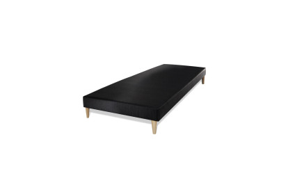 Ensemble Matelas Sommier 80x200 cm - Sommier Noir (déjà monté) - George V