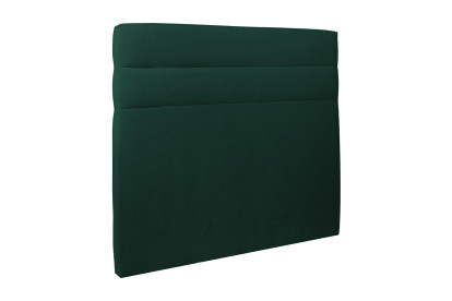 Lit 200x200 cm - Sommier à lattes H29 cm + tête de lit à lignes - Tissu Velours Vert