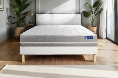 Ensemble Matelas Sommier 80x200 cm - Sommier Blanc (en kit) - Actiflex Touch
