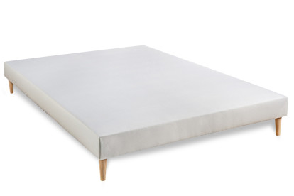 Pack lit complet 160x200 cm - Matelas + Sommier Blanc + 2 oreillers + Couette - Vingt-Quatre