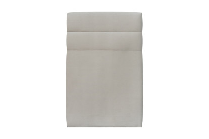 Lit 90x190 cm - Sommier à lattes H29 cm + tête de lit à lignes - Tissu Velours Gris Clair