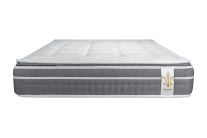 Pack lit complet 140x190 cm - Matelas + Sommier Blanc + 2 oreillers + Couette - Trente PLUS