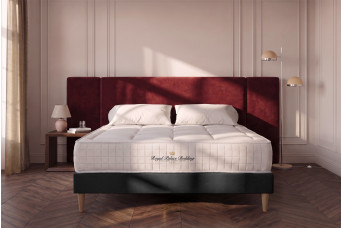 Ensemble Matelas Sommier 150x190 cm - Sommier Noir (en kit) - Balmoral