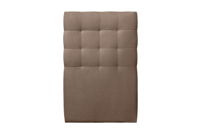 Lit 90x190 cm - Sommier à lattes H29 cm + tête de lit capitonnée - Tissu Velours Taupe