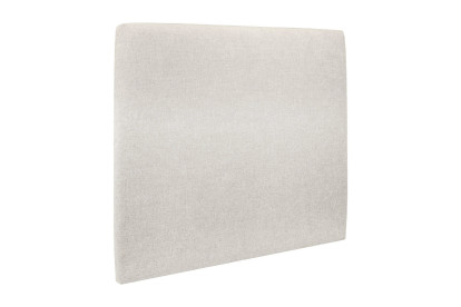 Lit 150x190 cm - Sommier à lattes H29 cm + tête de lit tapissée - Tissu Toile natté Beige Clair