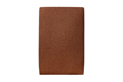 Lit 90x190 cm - Sommier tapissier H29 cm + tête de lit tapissée - Tissu Bouclette Terracotta