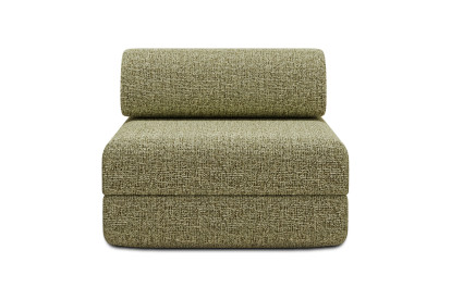 Fauteuil convertible et modulable, mousse écologique et assise ferme - Tissu tweed Vert