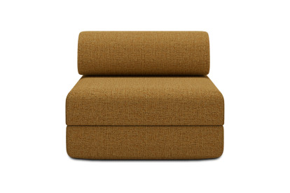 Fauteuil convertible et modulable, mousse écologique et assise ferme - Tissu tweed Jaune